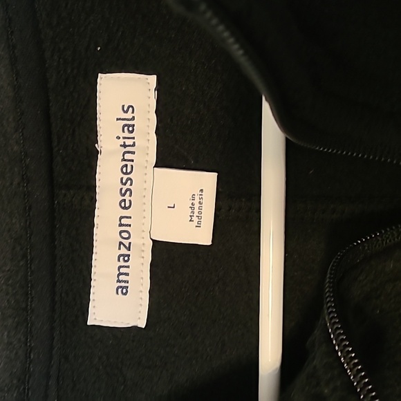 Amazon Essentials Men's Full-Zip Polar Fleece Vest Large NWOT Black zip pockets - Picture 2 of 9